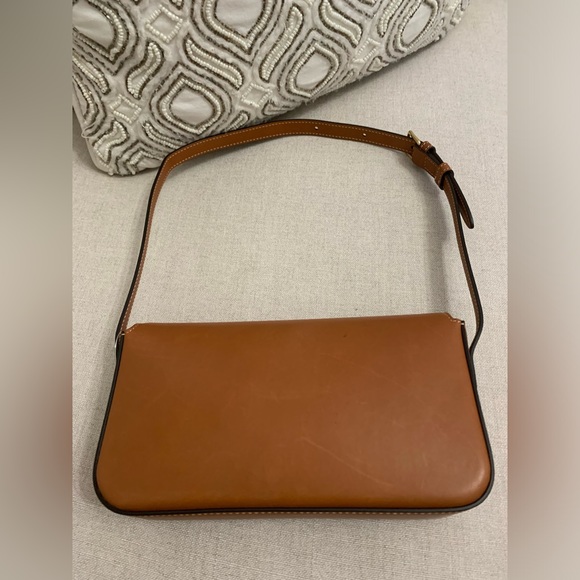CELINE Triomphe Tan Brown Natural Calfskin Shoulder Bag - Picture 6 of 16